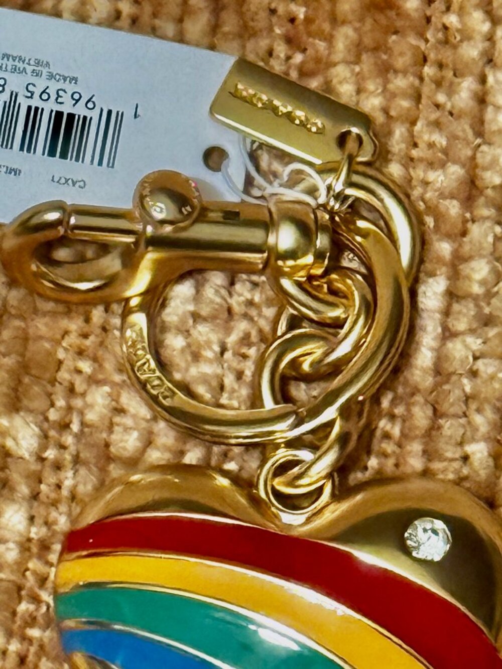 COACH Heart Bag Charm (CAX71) - Picture 4 of 11